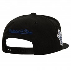 Toronto Maple Leafs Mitchell & Ness Black Retro Script Colorblock Snapback Hat