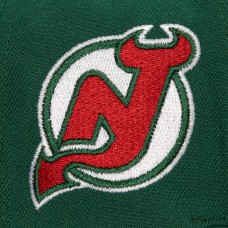 New Jersey Devils Mitchell & Ness Green Retro Script Colorblock Snapback Hat
