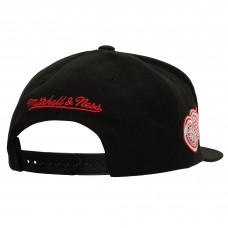 Detroit Red Wings Mitchell & Ness Black Retro Script Colorblock Snapback Hat Detroit Red Wings Mitchell & Ness Black Retro Script Colorblock Snapback Hat