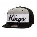 Los Angeles Kings Mitchell & Ness Black Retro Script Colorblock Snapback Hat