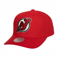 New Jersey Devils Mitchell & Ness Team Ground Pro Adjustable Hat - Red