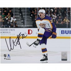 Kevin Fiala Los Angeles Kings Autographed Fanatics Authentic 8 x 10 Reverse Retro Jersey Celebrating Photograph