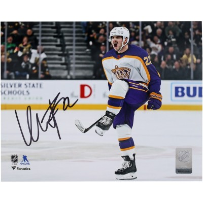 Kevin Fiala Los Angeles Kings Autographed Fanatics Authentic 8 x 10 Reverse Retro Jersey Celebrating Photograph