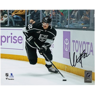 Kevin Fiala Los Angeles Kings Autographed Fanatics Authentic 8 x 10 Black Jersey with Puck Photograph
