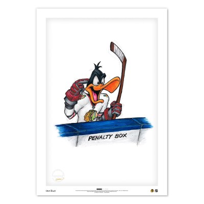Chicago Blackhawks Daffy Duck 14 x 20 Looney Tunes Limited Edition Fine Art Print