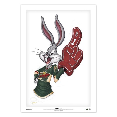 Minnesota Wild Bugs Bunny 24 x 36 Looney Tunes Limited Edition Fine Art Print