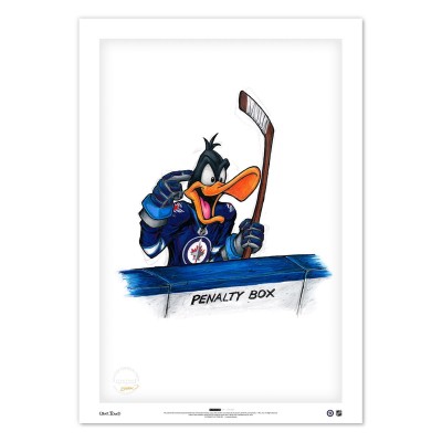 Winnipeg Jets Daffy Duck 24 x 36 Looney Tunes Limited Edition Fine Art Print
