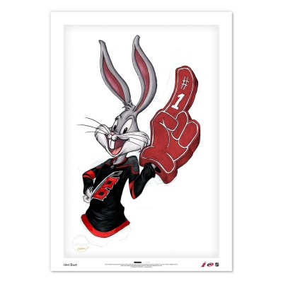 Carolina Hurricanes Bugs Bunny 24 x 36 Looney Tunes Limited Edition Fine Art Print