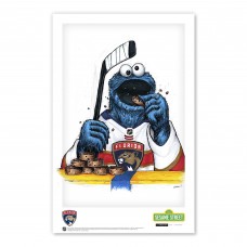 Florida Panthers Cookie Monster 11 x 17 Sesame Street Poster Print