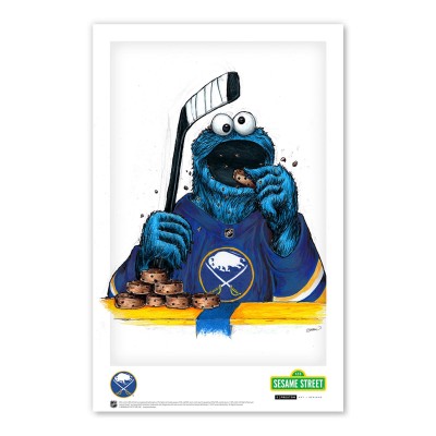 Buffalo Sabres Cookie Monster 11 x 17 Sesame Street Poster Print