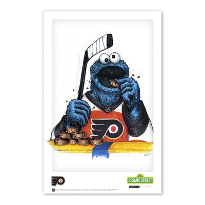 Philadelphia Flyers Cookie Monster 11 x 17 Sesame Street Poster Print