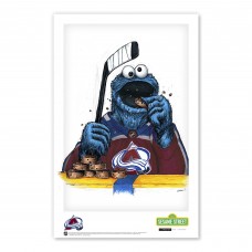 Colorado Avalanche Cookie Monster 11 x 17 Sesame Street Poster Print