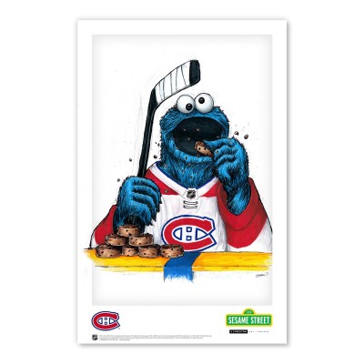 Montreal Canadiens Cookie Monster 11 x 17 Sesame Street Poster Print