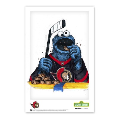 Ottawa Senators Cookie Monster 11 x 17 Sesame Street Poster Print