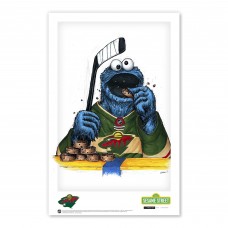 Minnesota Wild Cookie Monster 11 x 17 Sesame Street Poster Print