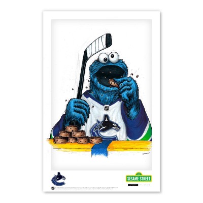Vancouver Canucks Cookie Monster 11 x 17 Sesame Street Poster Print