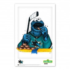 San Jose Sharks Cookie Monster 11 x 17 Sesame Street Poster Print San Jose Sharks Cookie Monster 11 x 17 Sesame Street Poster Print