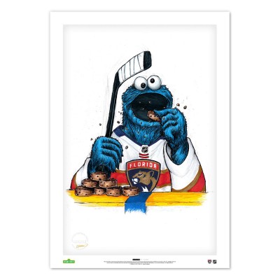 Florida Panthers Cookie Monster 14 x 20 Sesame Street Limited Edition Fine Art Print