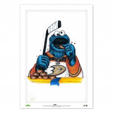Anaheim Ducks Cookie Monster 14 x 20 Sesame Street Limited Edition Fine Art Print