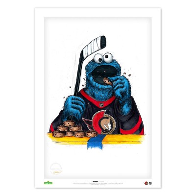 Ottawa Senators Cookie Monster 14 x 20 Sesame Street Limited Edition Fine Art Print