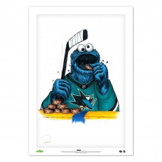 San Jose Sharks Cookie Monster 14 x 20 Sesame Street Limited Edition Fine Art Print San Jose Sharks Cookie Monster 14 x 20 Sesame Street Limited Edition Fine Art Print