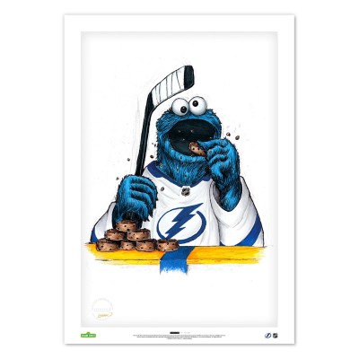 Tampa Bay Lightning Cookie Monster 14 x 20 Sesame Street Limited Edition Fine Art Print