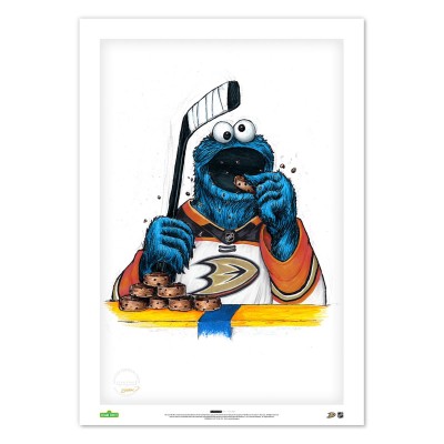 Anaheim Ducks Cookie Monster 24 x 36 Sesame Street Limited Edition Fine Art Print