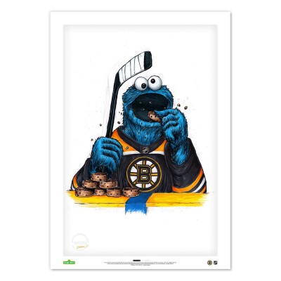 Boston Bruins Cookie Monster 24 x 36 Sesame Street Limited Edition Fine Art Print