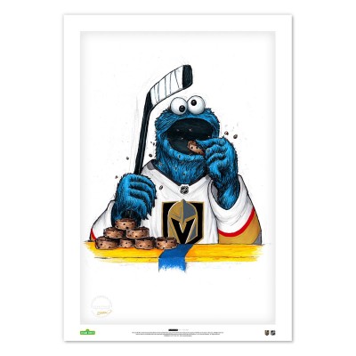 Vegas Golden Knights Cookie Monster 24 x 36 Sesame Street Limited Edition Fine Art Print