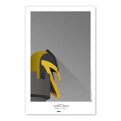 Vegas Golden Knights 11 x 17 T-Mobile Arena Minimalist Stadium Poster Print