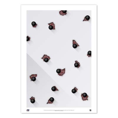 Columbus Blue Jackets 14 x 20 Minimalist Nationwide Arena Limited Edition Fine Art Print