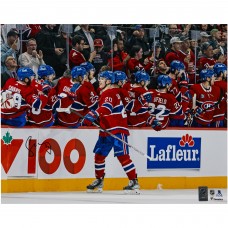 Juraj Slafkovsky Montreal Canadiens Autographed Fanatics Authentic 16 x 20 Red Jersey Celebrating Photograph