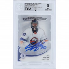 Ilya Sorokin New York Islanders Autographed 2020-21 Upper Deck Ultimate Collection Introductions #UI-6 Beckett Fanatics Witnessed Authenticated 9/10 Rookie Card