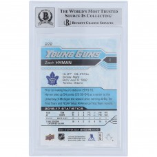 Zach Hyman Toronto Maple Leafs Autographed 2016-17 Upper Deck Series 1 Young Guns #222 Beckett Fanatics Witnessed Authenticated 9/10 Rookie Card
