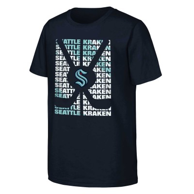Футболка Seattle Kraken Youth Box - Deep Sea Blue
