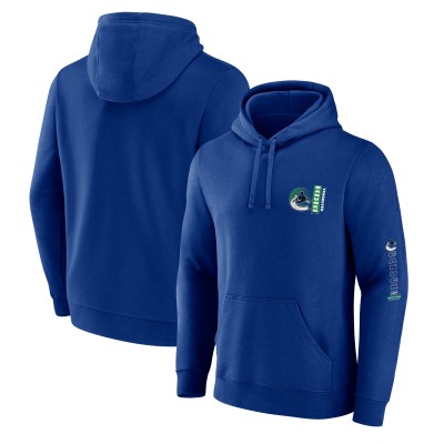 Vancouver Canucks Fanatics Blue Revolution Pullover Hoodie