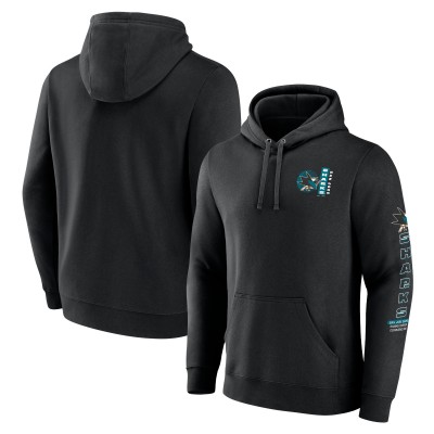 San Jose Sharks Fanatics Black Revolution Pullover Hoodie