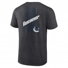 Vancouver Canucks Fanatics Heather Charcoal Backbone T-Shirt