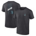 Seattle Kraken Fanatics Heather Charcoal Backbone T-Shirt Seattle Kraken Fanatics Heather Charcoal Backbone T-Shirt
