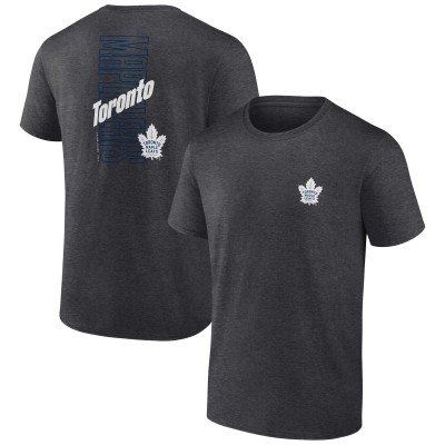 Toronto Maple Leafs Fanatics Heather Charcoal Backbone T-Shirt