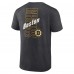 Boston Bruins Fanatics Heather Charcoal Backbone T-Shirt
