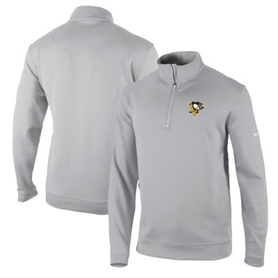 Кофта на короткой молнии Pittsburgh Penguins Columbia Wickham Hills Omni-Wick - Gray