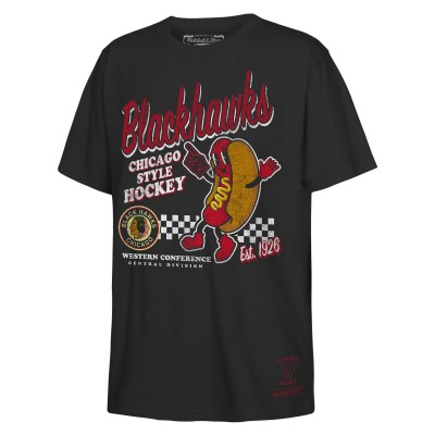 Футболка Youth Chicago Blackhawks Mitchell & Ness Black Concession Stand