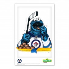 Winnipeg Jets Cookie Monster 11 x 17 Sesame Street Poster Print