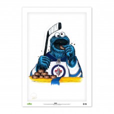 Winnipeg Jets Cookie Monster 14 x 20 Sesame Street Limited Edition Fine Art Print