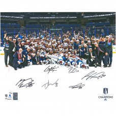 Colorado Avalanche Autographed Fanatics Authentic 2022 Stanley Cup Champions 16 x 20 Team Photograph with 6 Signatures - Limited Edition of 100 Colorado Avalanche Autographed Fanatics Authentic 2022 Stanley Cup Champions 16 x 20 Team Photograph with 6 Signatures - Limited Edition of 100