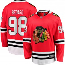 Игровая джерси Chicago Blackhawks Connor Bedard Fanatics Red Home Breakaway Player