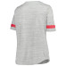 Женская футболка New Jersey Devils Fanatics Heather Gray Plus Size Lace-Up