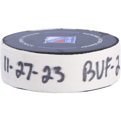 Шайба Alex Tuch Buffalo Sabres Fanatics Authentic Game-Used Goal vs. New York Rangers on November 27, 2023 - First of Two Goals Scored