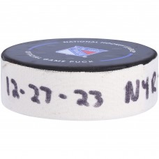 Шайба KAndre Miller New York Rangers Authentic Game-Used vs. Washington Capitals on December 27, 2023
